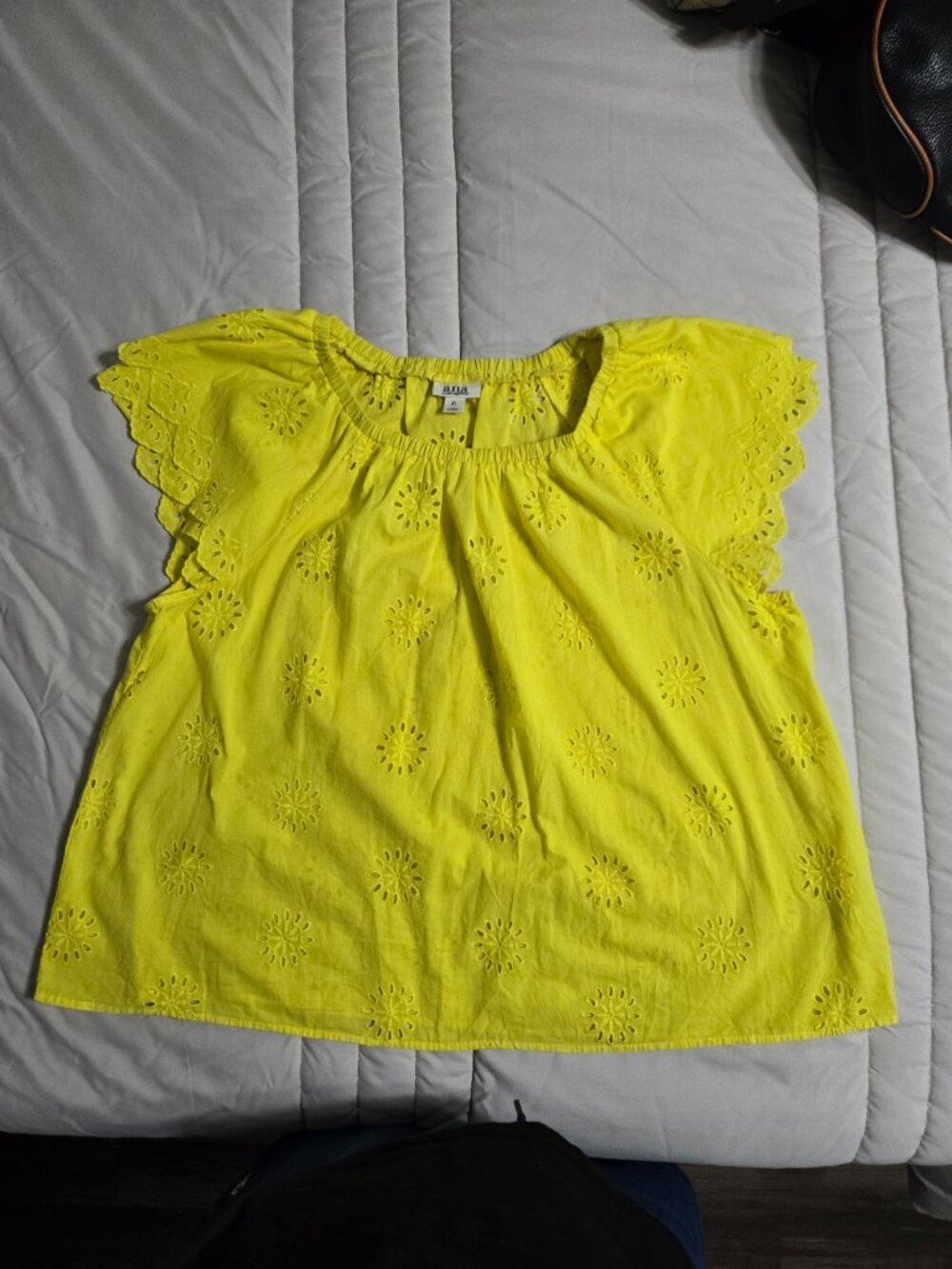 A.N.A. A New Approach Eyelet Blouse
